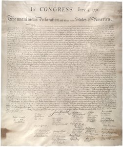 Declaración de Independencia, 1776, 1 de enero de 1823 (facsímil en vitela) de William James Stone